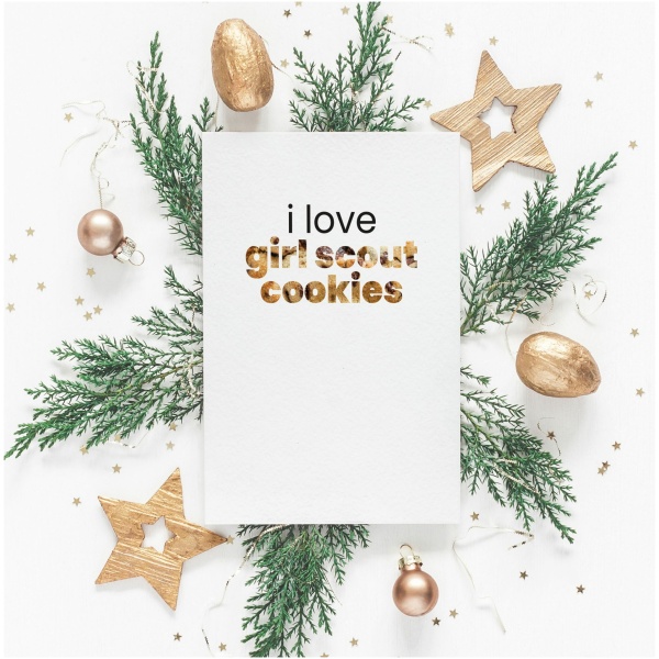 Hanfartig - Postkarte "I love Girls Scout Cookies" - A6