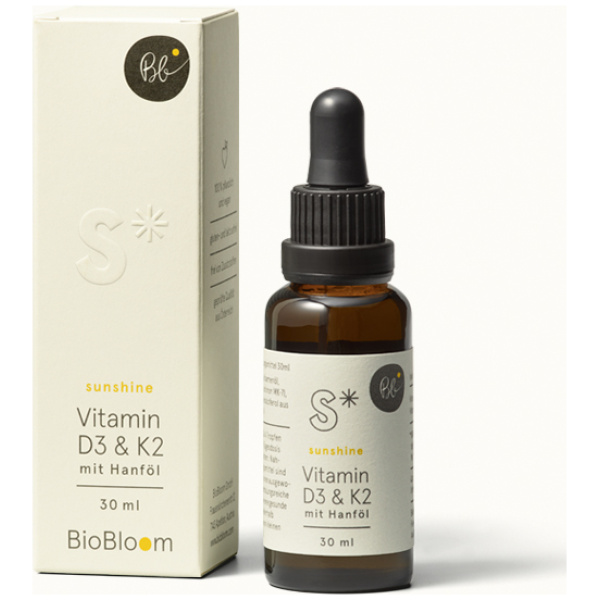 BioBloom - Vitamin D3 & K2 mit Hanföl -  sunshine