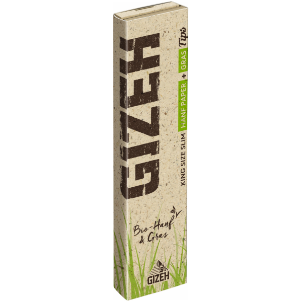 GIZEH Hanf & Gras King Size Slim + Tips {5er Pack} von Gizeh