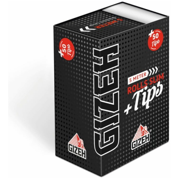 GIZEH BLACK® Rolls Slim+Tips {5er Pack} von Gizeh