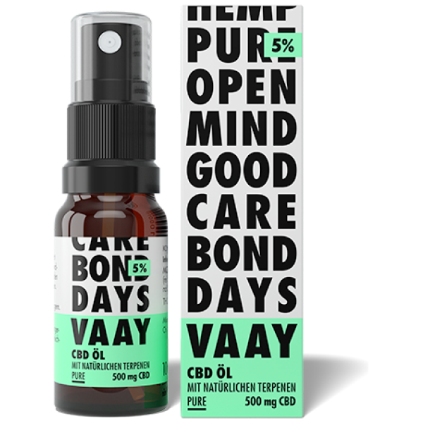 CBD Öl 5% | Pure | Natürliche Terpene | 500 mg by VAAY