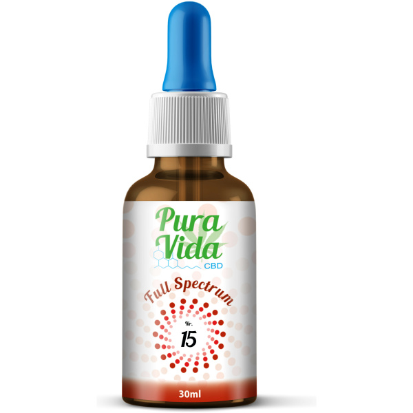 Pura Vida Hanf-Aromaöl mit 15% CBD - 30ml Vollspektrum - Pura Vida - CBD-1