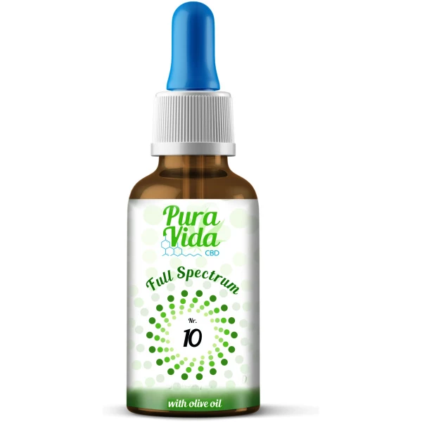 Pura Vida Oliven-Aromaöl mit 10% CBD - 10ml Vollspektrum - Pura Vida - CBD-1