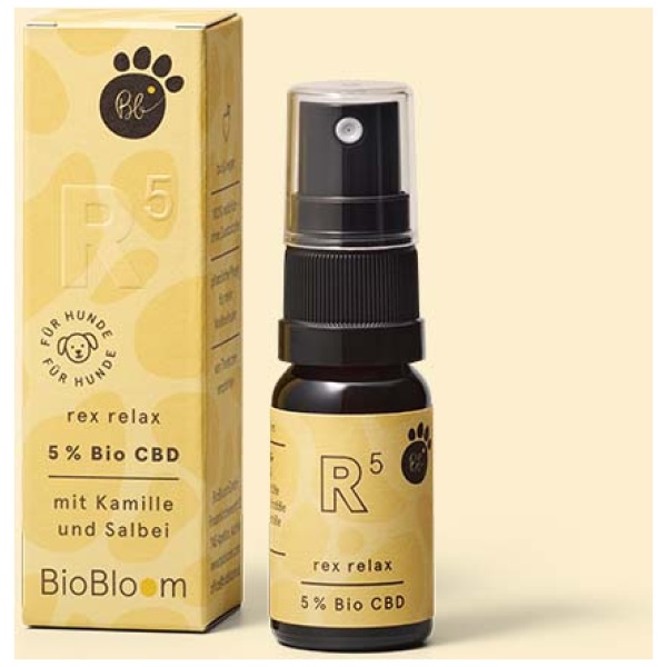 BioBloom - 5% Bio CBD Öl für Hunde -rex relax