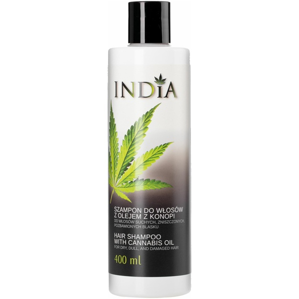 Haar-Shampoo (400ml) mit Hanf-Öl von India Cosmetics - India Cosmetics and Food - CBD-1