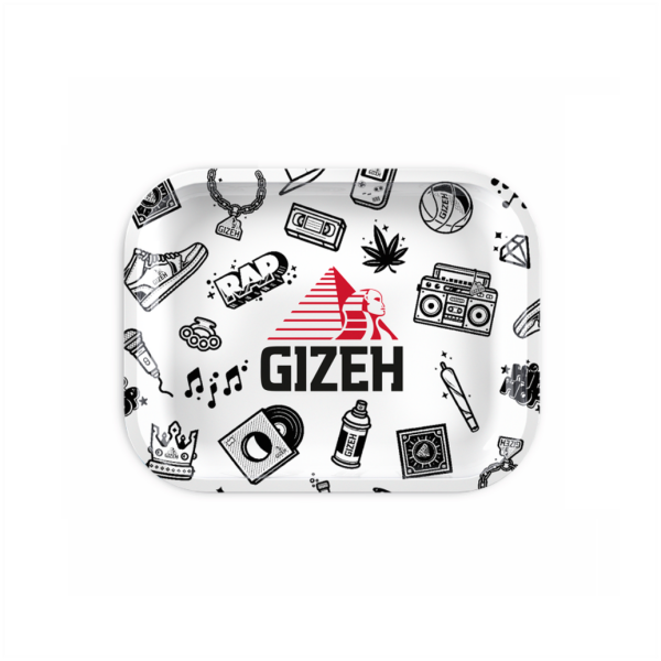 GIZEH Rolling Tray "Comic" - white {S