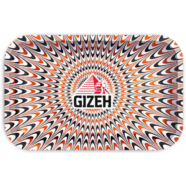 GIZEH Rolling Tray "Trippy" - red-white {M