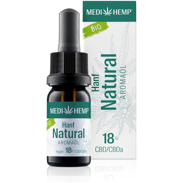 MediHemp Bio Hanf 'Natural' 18% / 1.800mg (10ml) CBD-Aromaöl - MediHemp - CBD-1